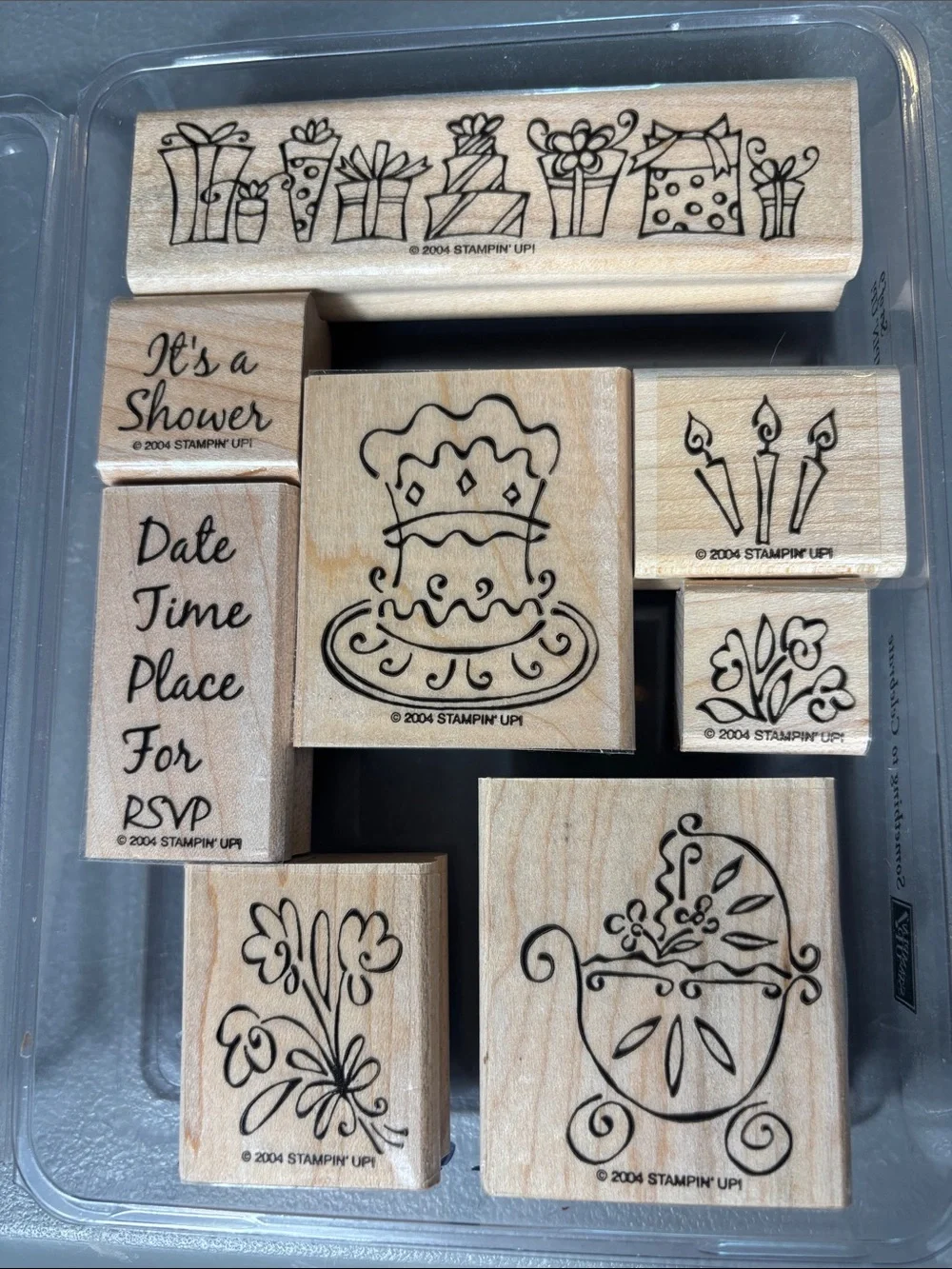 Stampin’ Up! Something to Celebrate 2004 Wood Mount Stamp Set 8 of 9